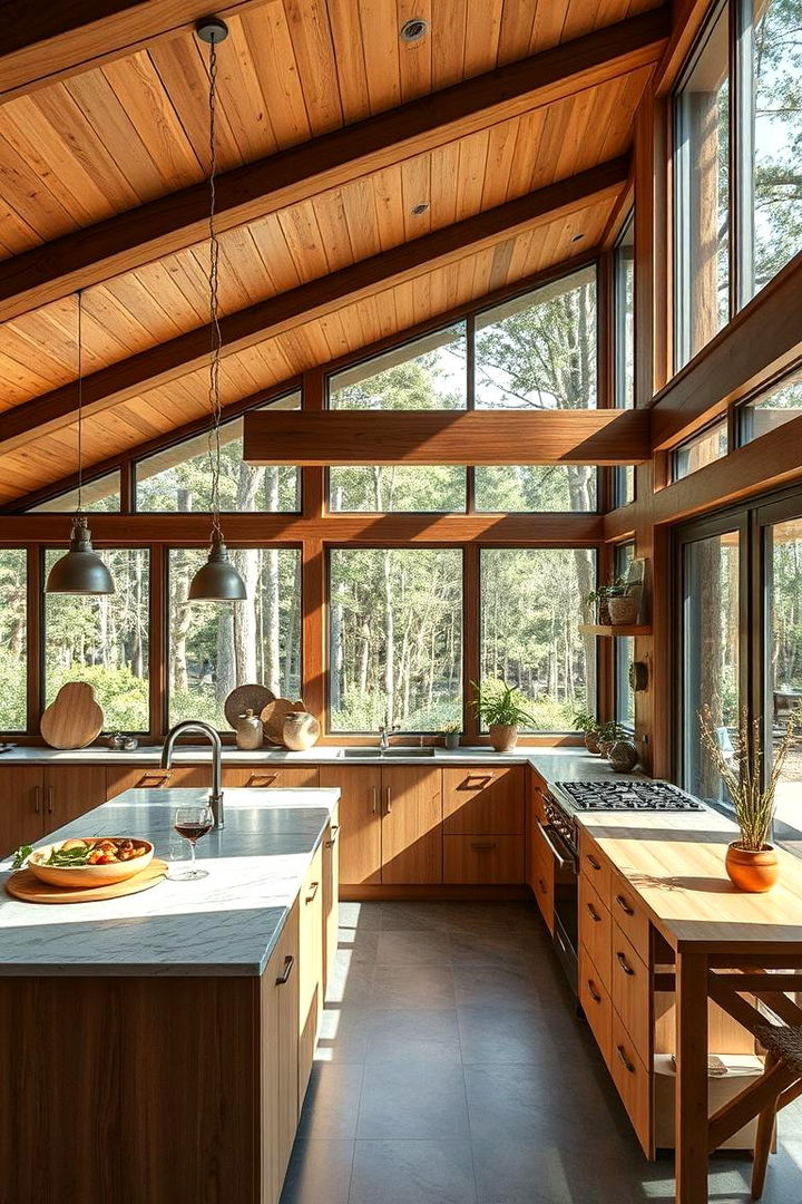 Blending Indoor Outdoor Elements - 22 Scandinavian Kitchen Ideas