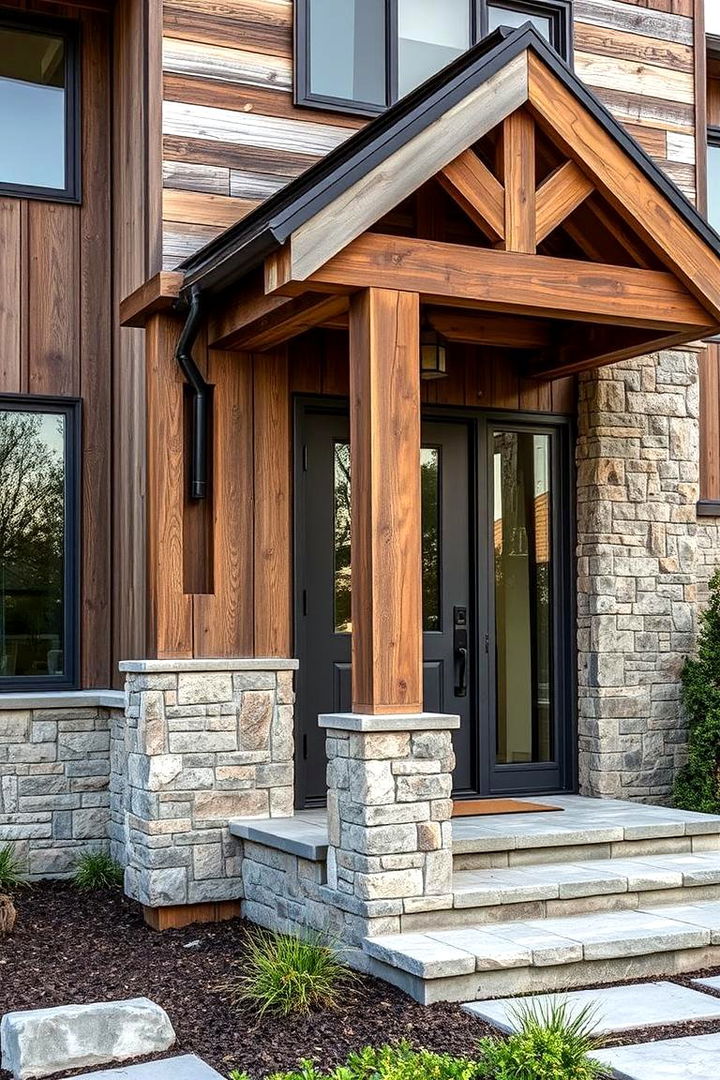 Blending Modern and Rustic Elements - 22 Modern Farmhouse Exterior