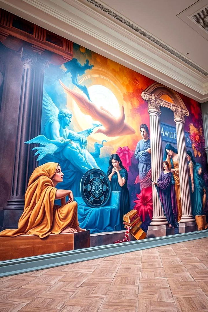 Blending Modern and Traditional Art - 22 Library Murals