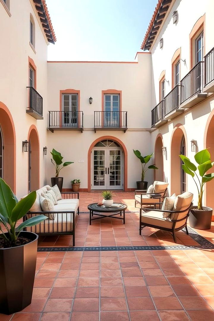 Blending Tradition with Modern Touches - 22 Spanish Courtyard Ideas