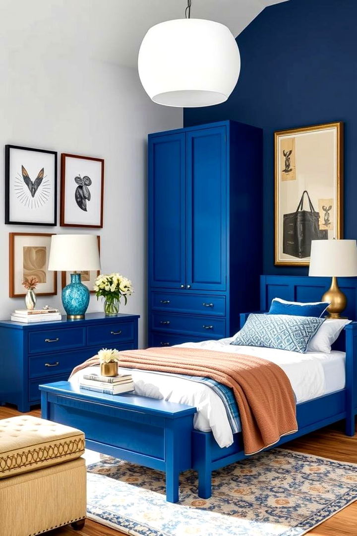 Blue Accent Furniture - 22 Blue Bedroom Ideas