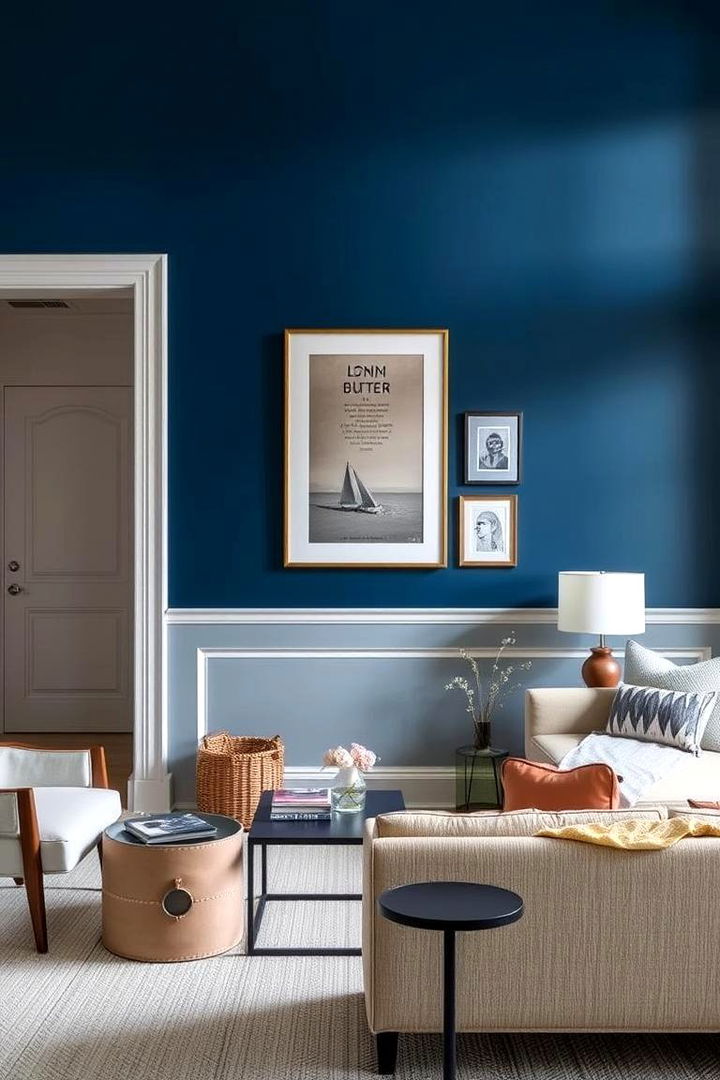 Blue Accent Wall Focus - 22 Moody Blue Bedroom Ideas