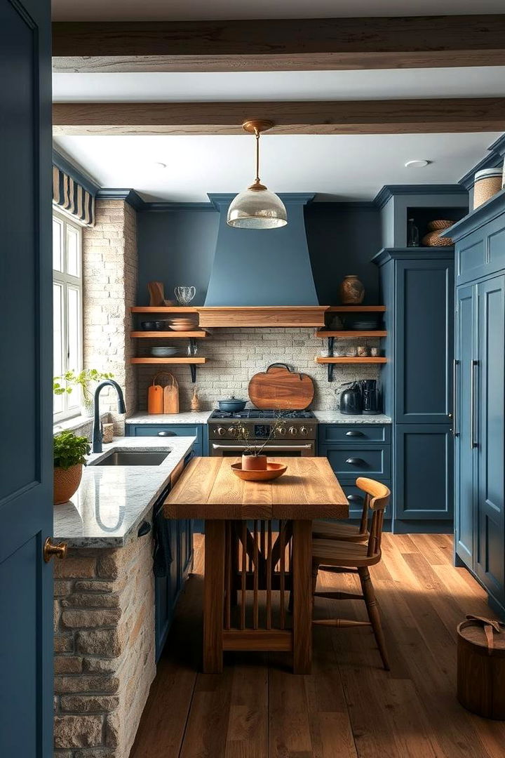 Blue Earthy Natural Elements - 22 Blue Kitchen Ideas
