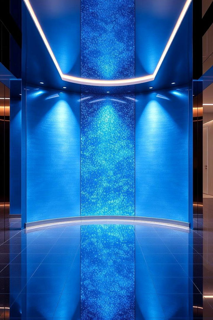 Blue Metallic Finishes - 22 Blue Accent Wall Ideas