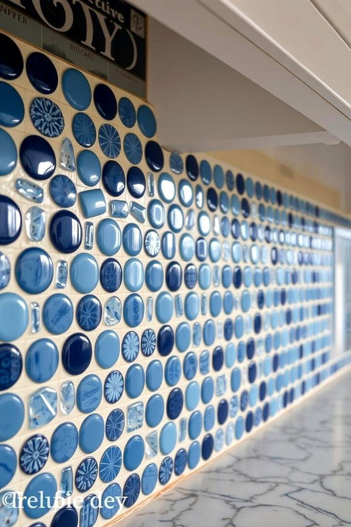 Blue Mosaic Patterns - 22 Blue Kitchen Ideas