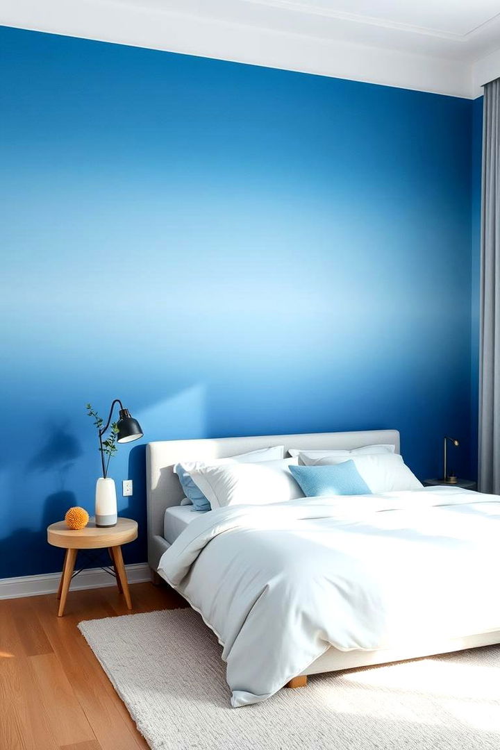 Blue Ombre Walls - 22 Blue Bedroom Ideas