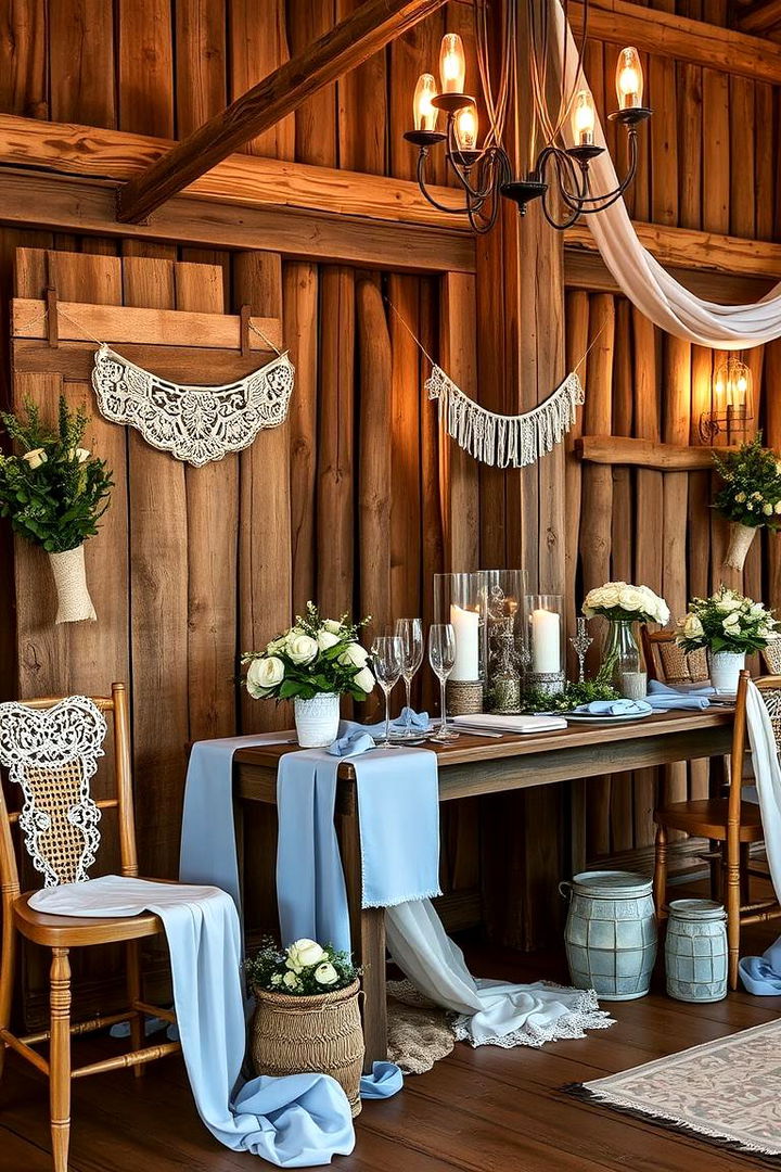 Blue Rustic Charm - 22 Blue Wedding Theme Ideas