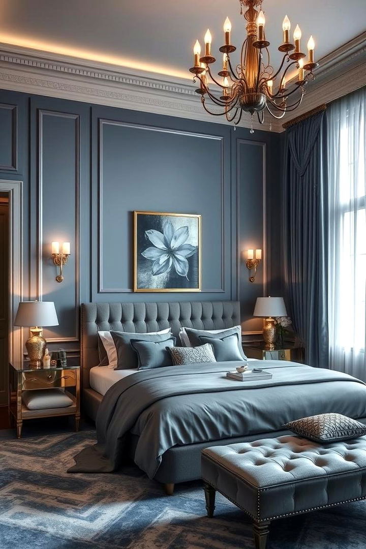 Blue and Grey Elegance - 22 Blue and Grey Bedroom Ideas