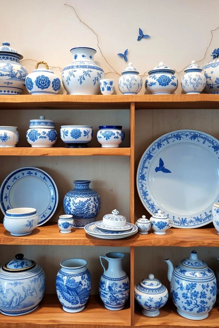 Blue and White Ceramic Accessories - 22 Blue and White Kitchen Ideas