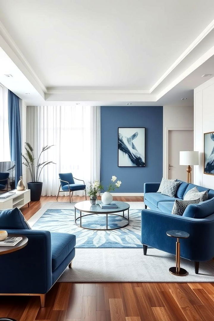 Blue and White Contemporary Decor - 22 Blue and White Decor Ideas