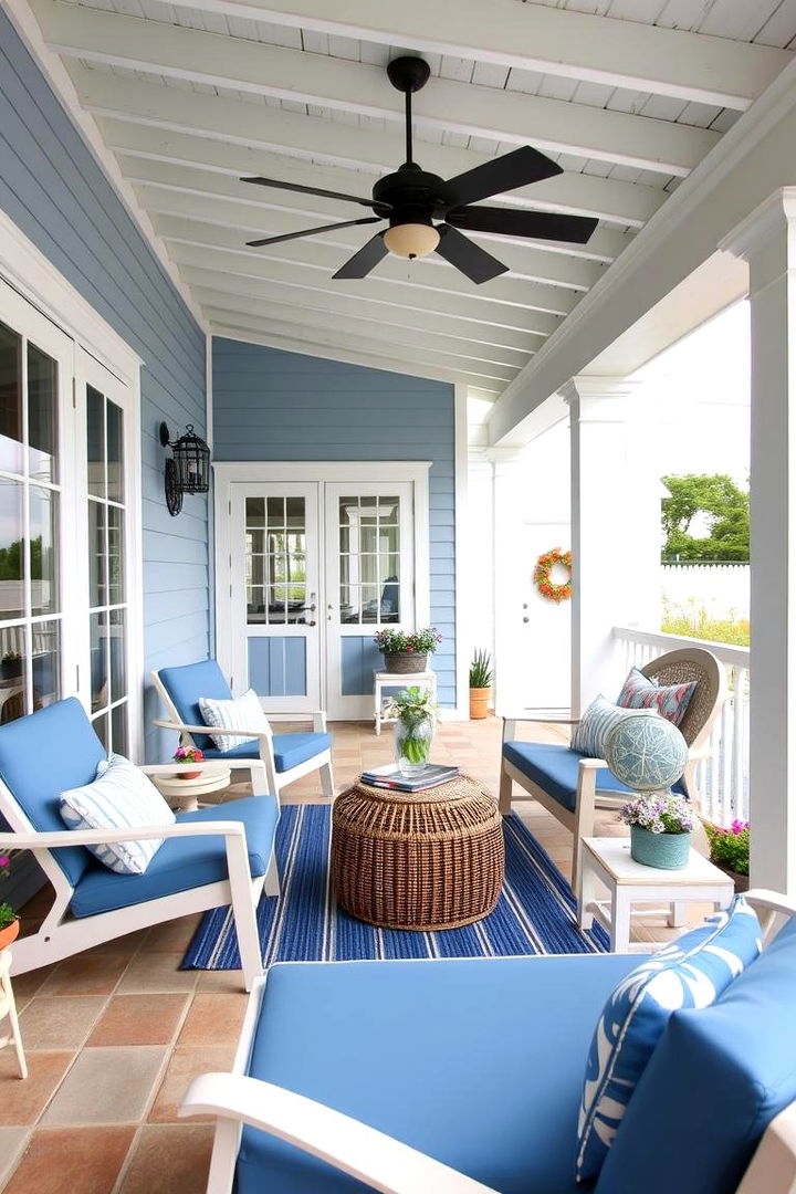 Blue and White Outdoor Spaces - 22 Blue and White Decor Ideas
