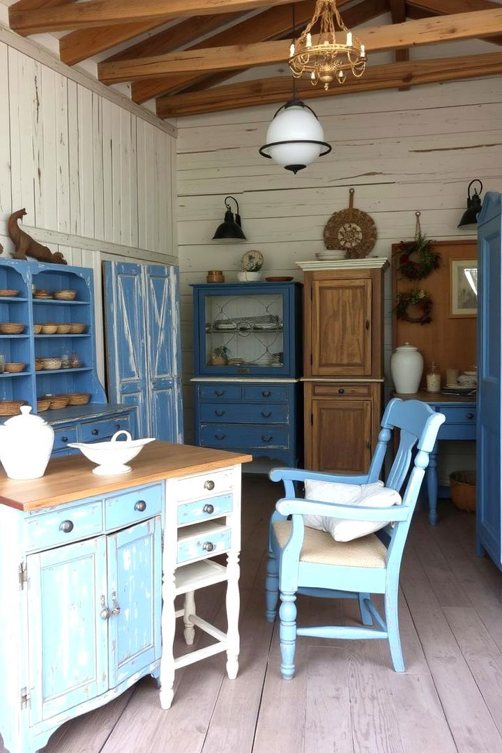 Blue and White Rustic Farmhouse Style - 22 Blue and White Decor Ideas