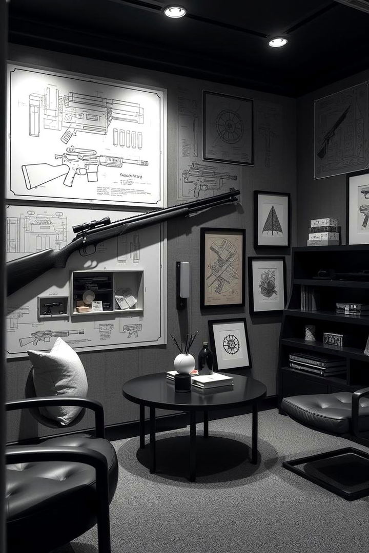 Blueprint Inspired Decor - 22 Man Cave Gun Room Ideas