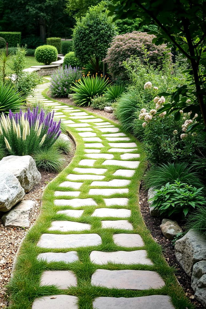 Blush Pathway with Pink Pavers - 22 Pink Garden Ideas
