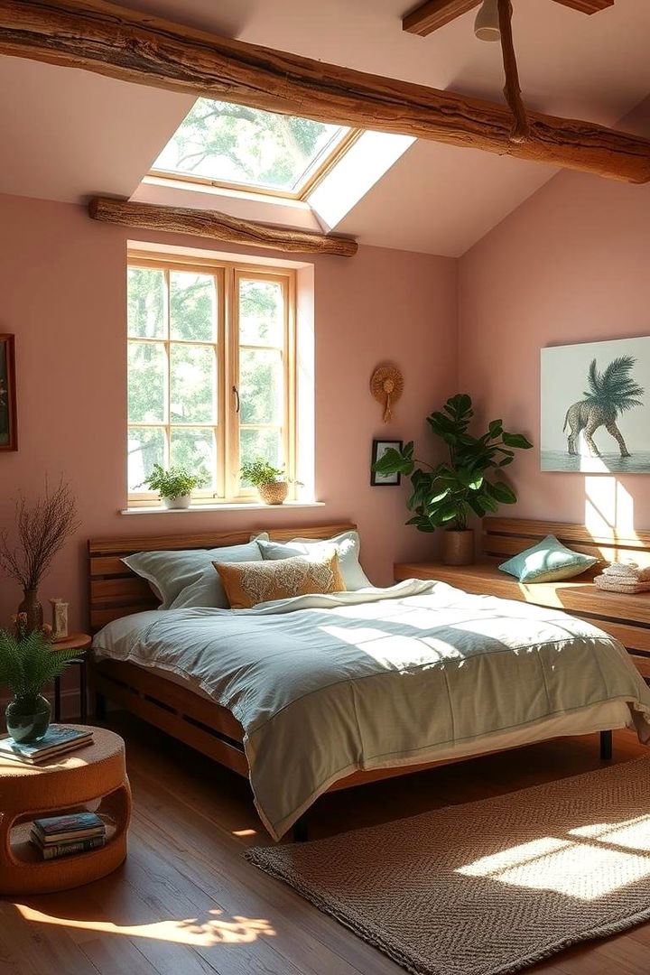 Blush Pink with Natural Elements - 22 Blush Pink Bedroom Ideas