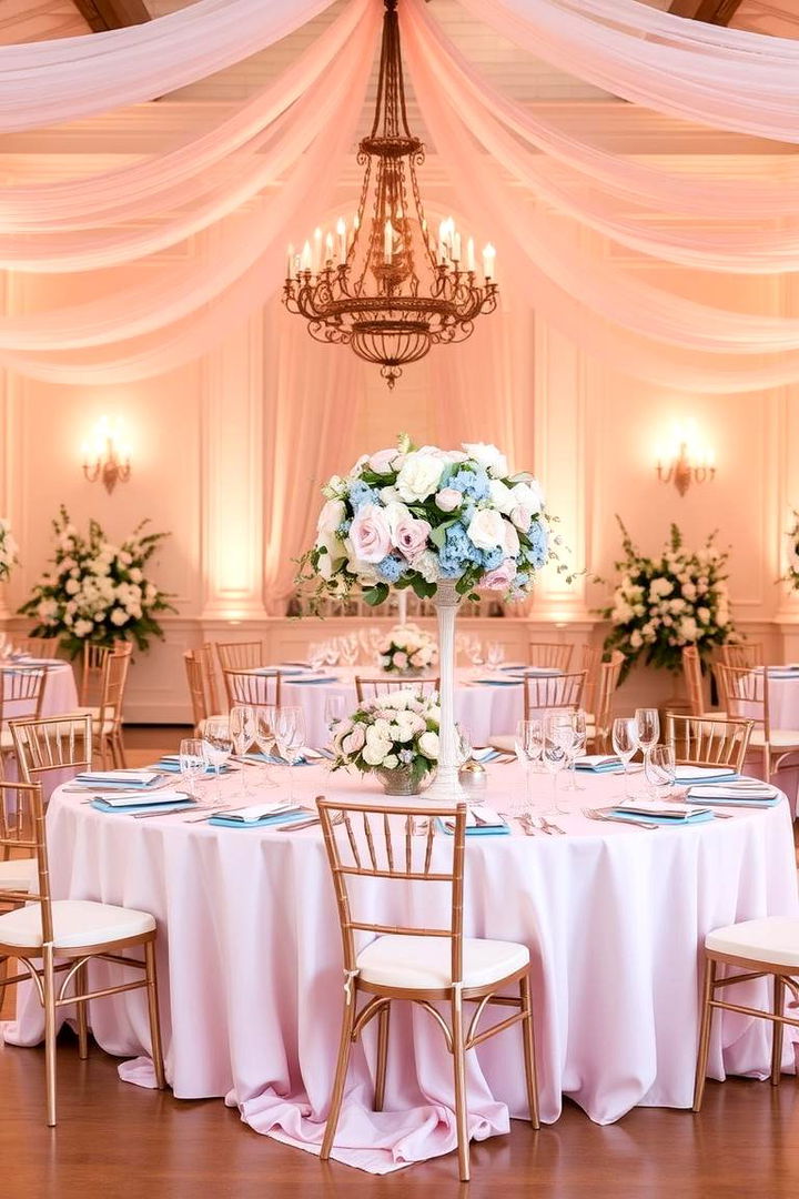 Blush and Blue Harmony - 22 Blue Wedding Theme Ideas