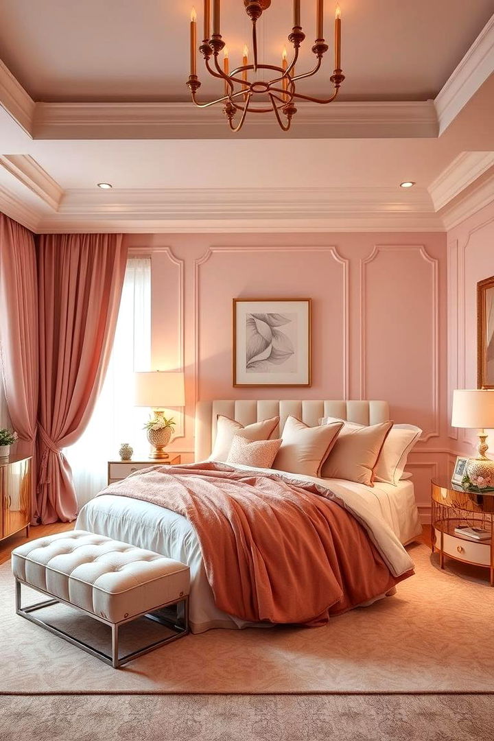 Blush and Gold Fusion - 22 Pastel Bedroom Ideas
