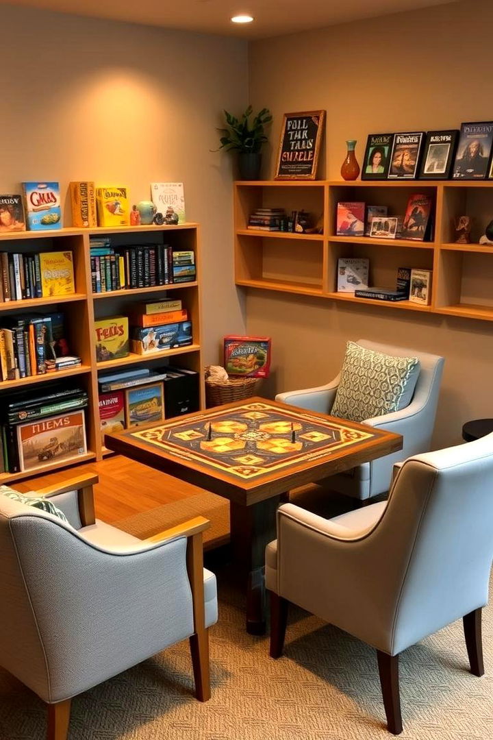 Board Game and Puzzle Corner - 22 Basement Game Room Ideas
