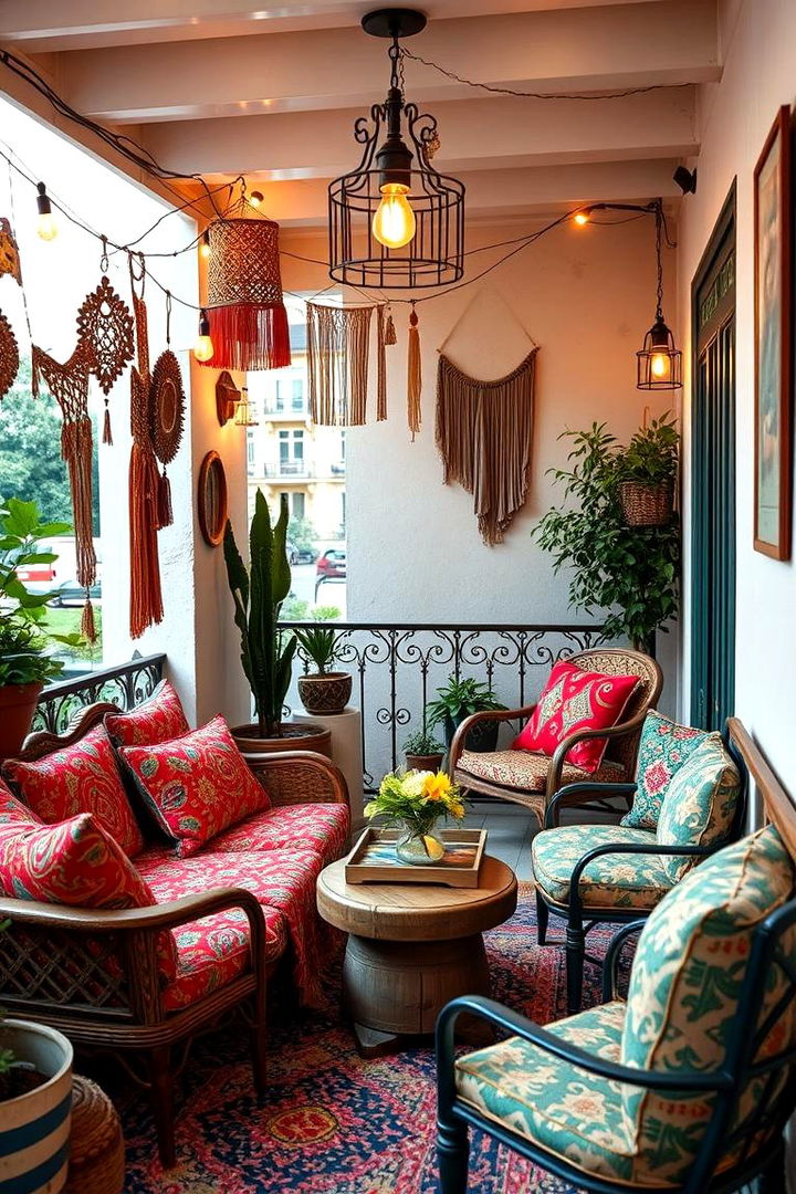Bohemian Balcony Hideaway - 22 Bedroom Balcony Ideas