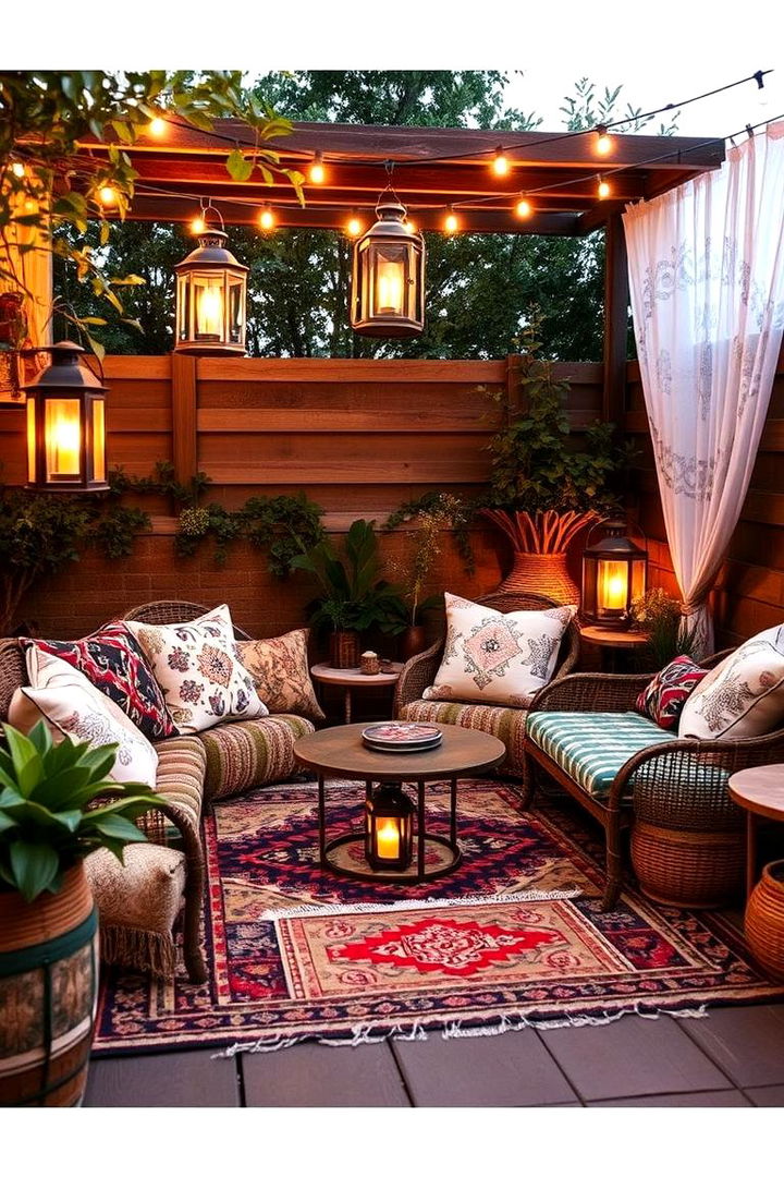 Bohemian Bliss Corner - 22 Corner Patio Ideas