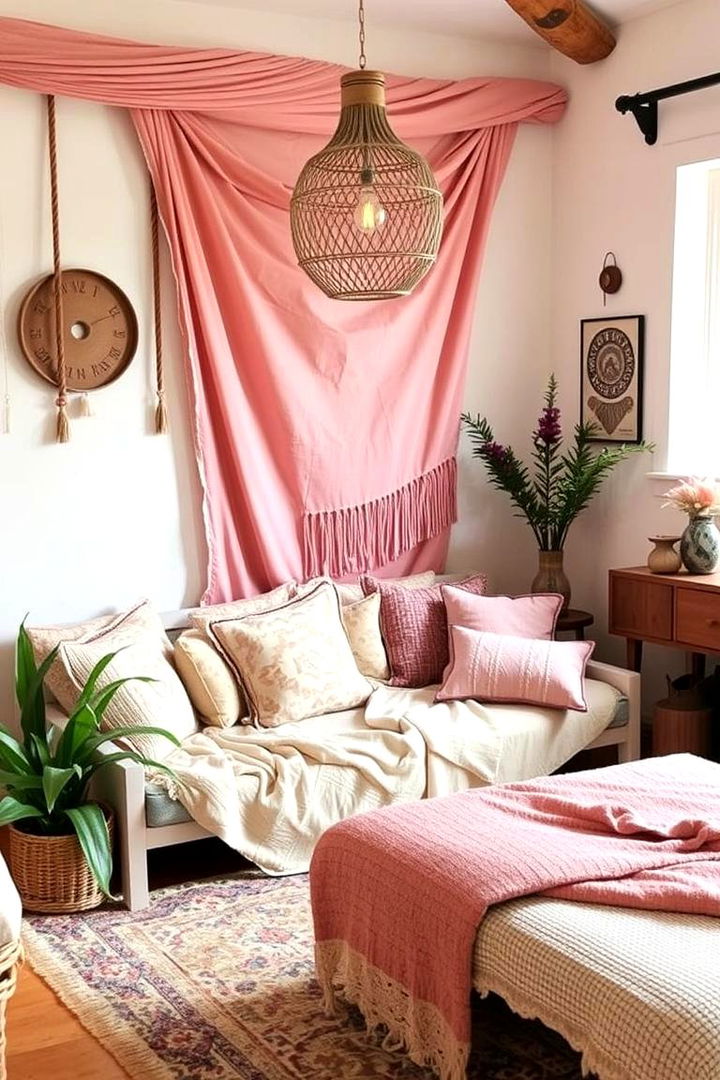 Bohemian Blush Pink Ambiance - 22 Blush Pink Bedroom Ideas