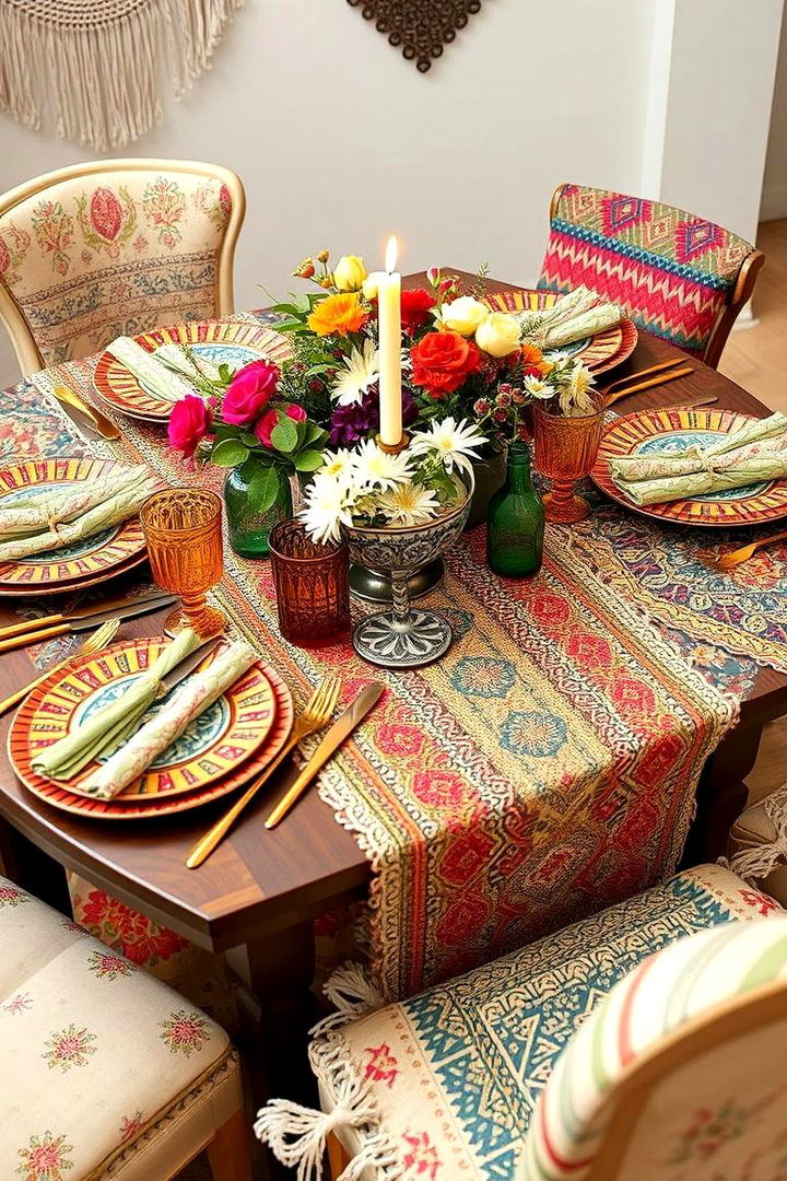 Bohemian Chic Decor Arrangements - 22 Round Table Decor Ideas