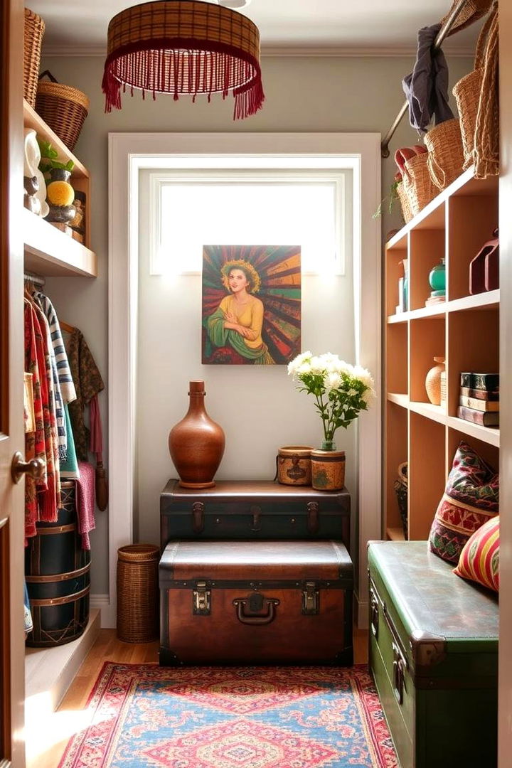 Bohemian Chic Entry Closet - 22 Entry Closet Ideas