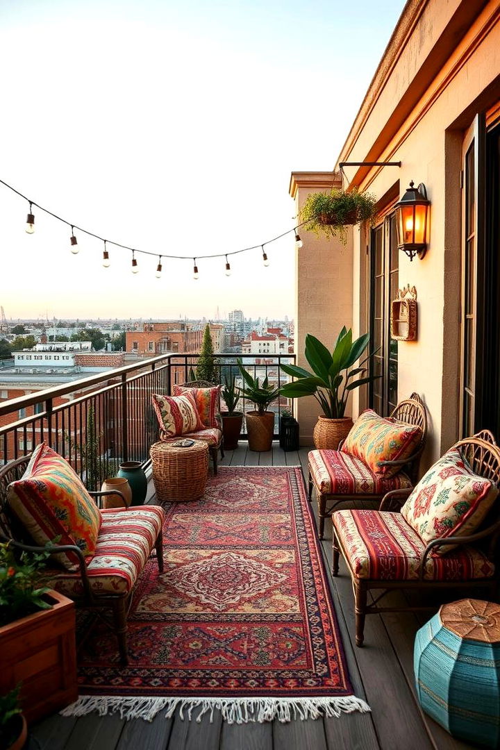 Bohemian Chic Lounge - 22 Balcony Deck Ideas