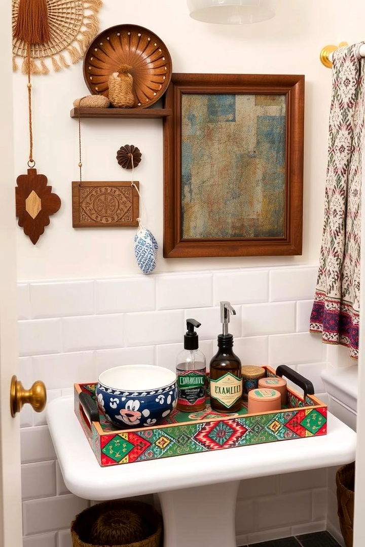 Bohemian Chic Tray - 22 Bathroom Tray Ideas