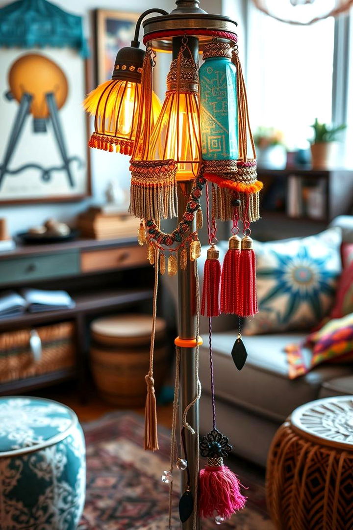 Bohemian Eclectic Looks - 22 Living Room Floor Lamp Ideas and Inspiration