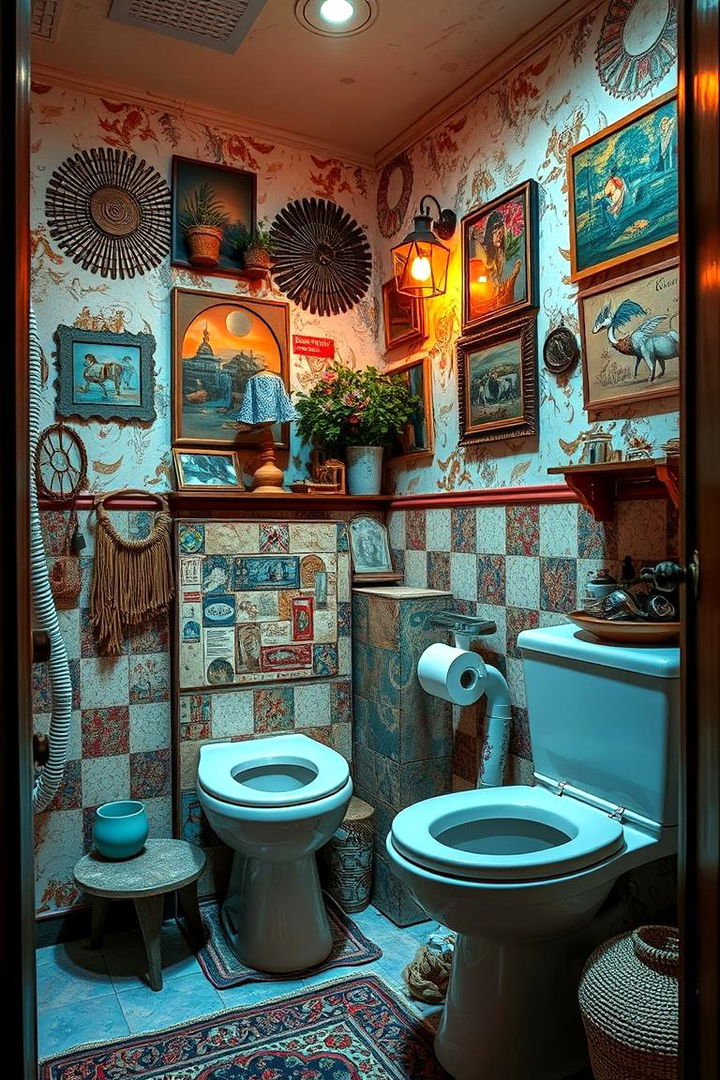 Bohemian Eclectic Vibes - 22 Downstairs Toilet Ideas