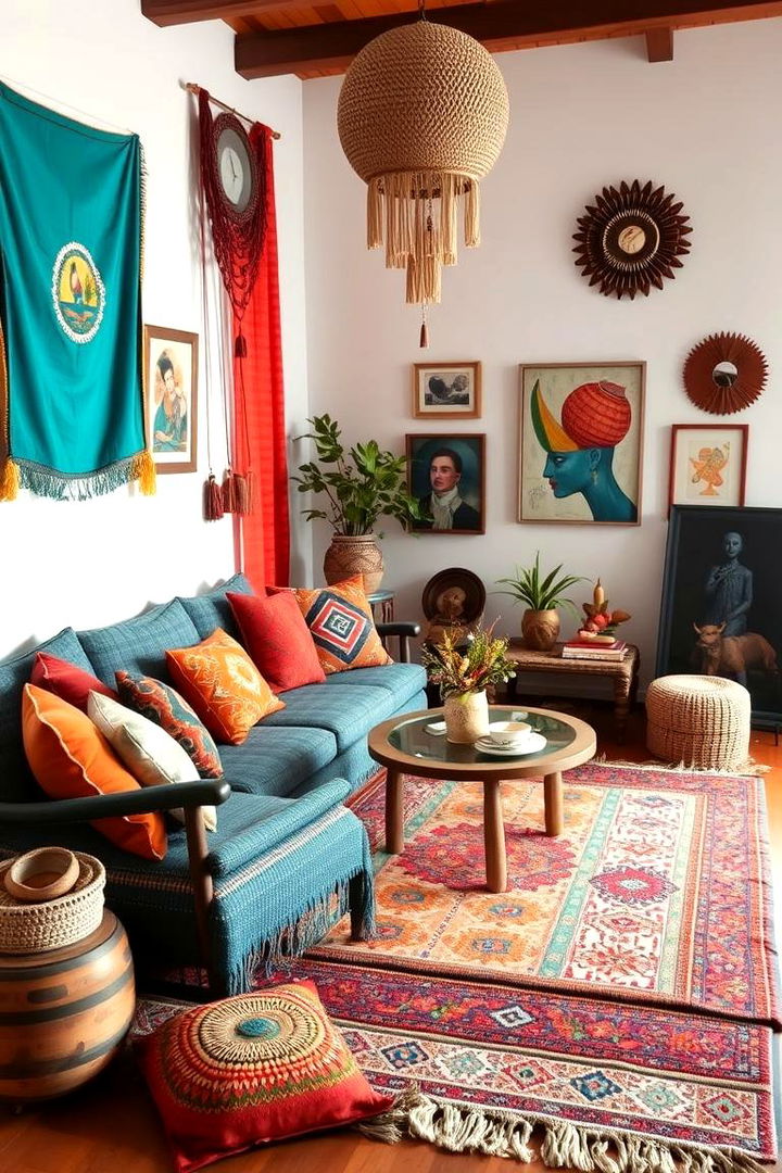 Bohemian Flair Meets Bold Colors - 22 Teal and Orange Bedroom Ideas