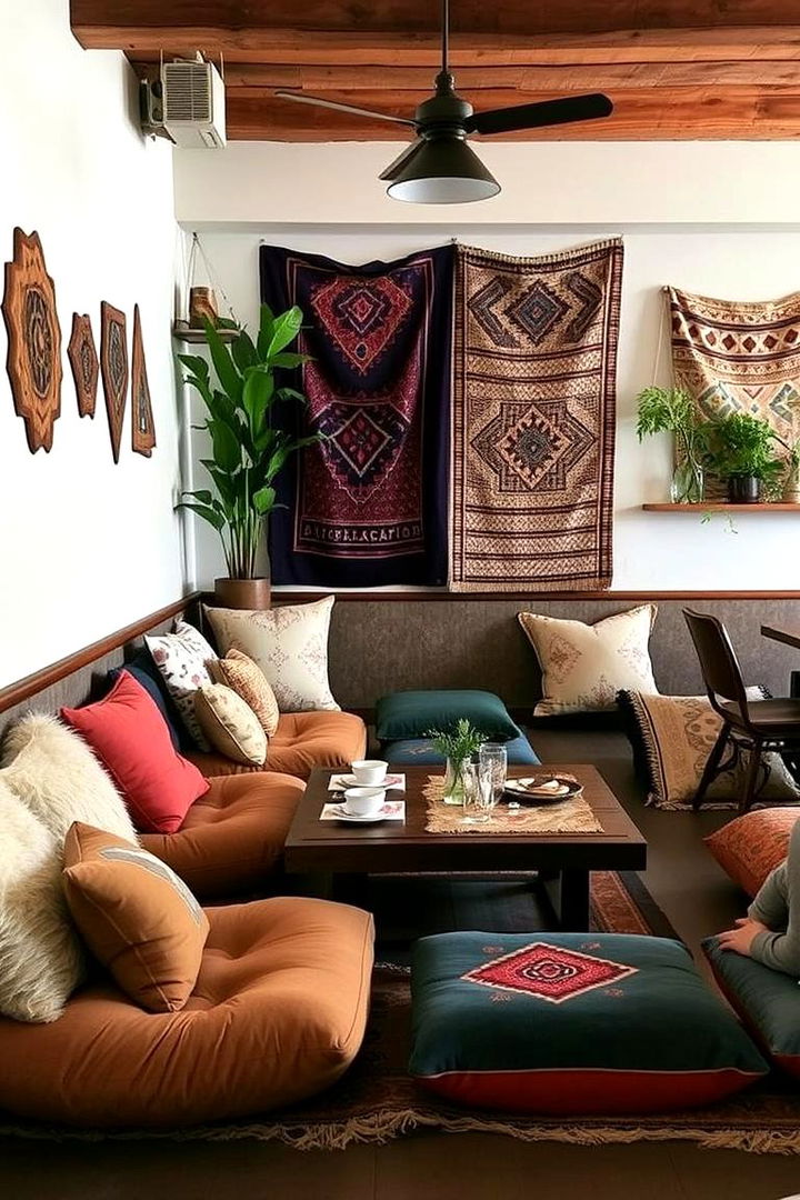 Bohemian Floor Seating - 22 Boho Dining Room Ideas