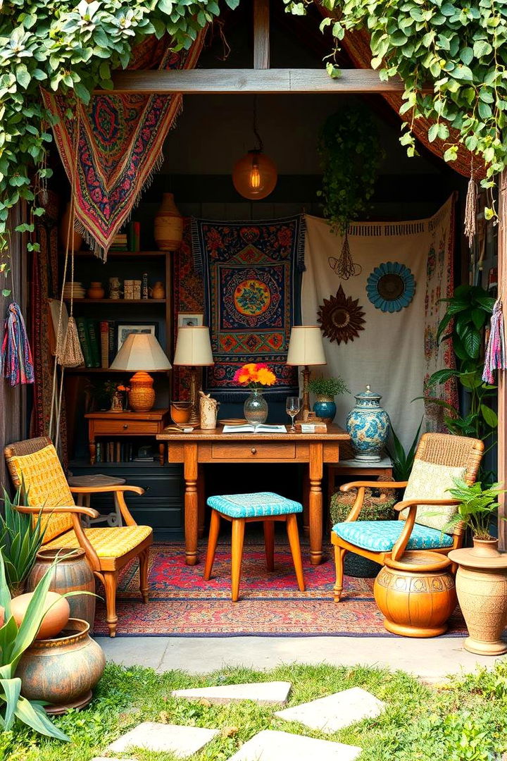 Bohemian Garden Office Retreat - 22 Garden Office Ideas