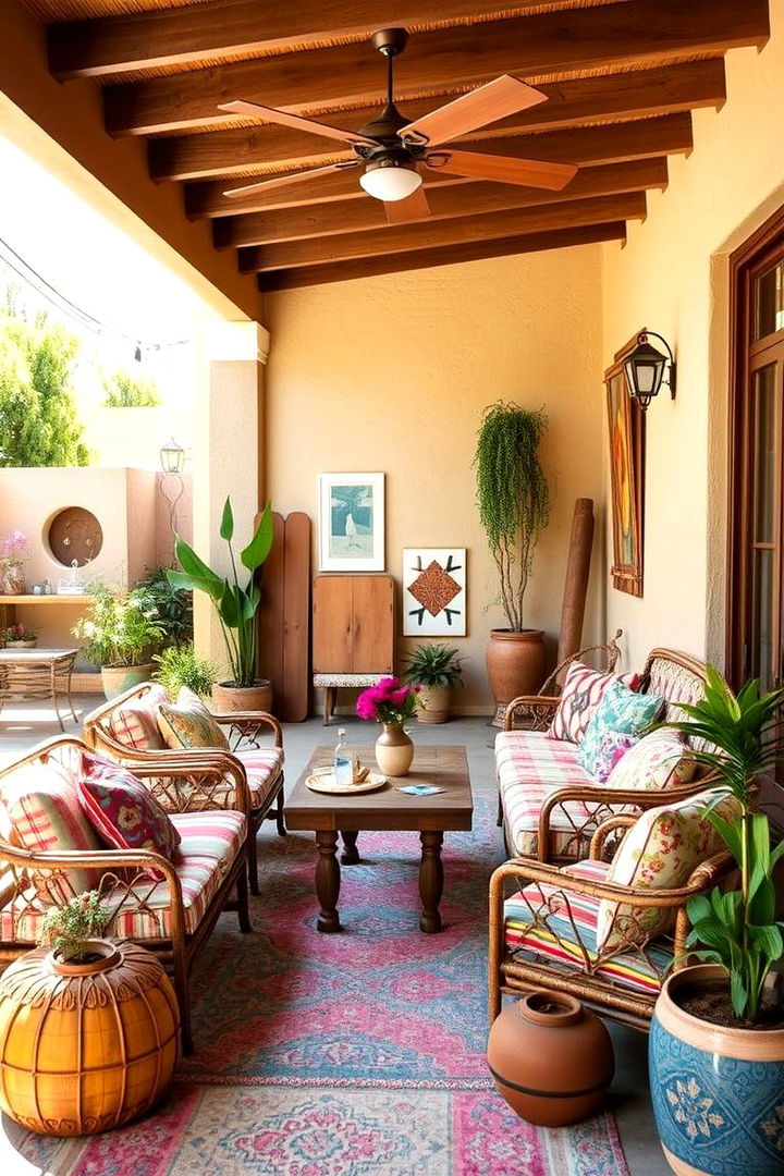 Bohemian Inspired Outdoor Space - 22 Front Yard Patio Ideas