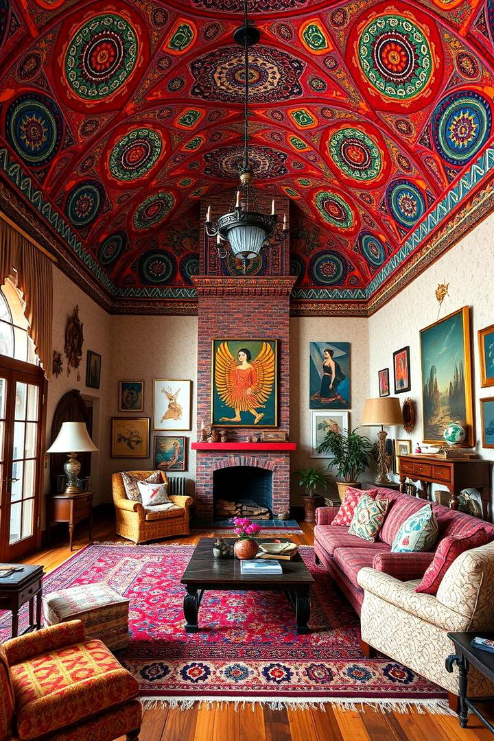 Bohemian Inspired Vaulted Ceilings - 22 Living Room Vaulted Ceiling Ideas