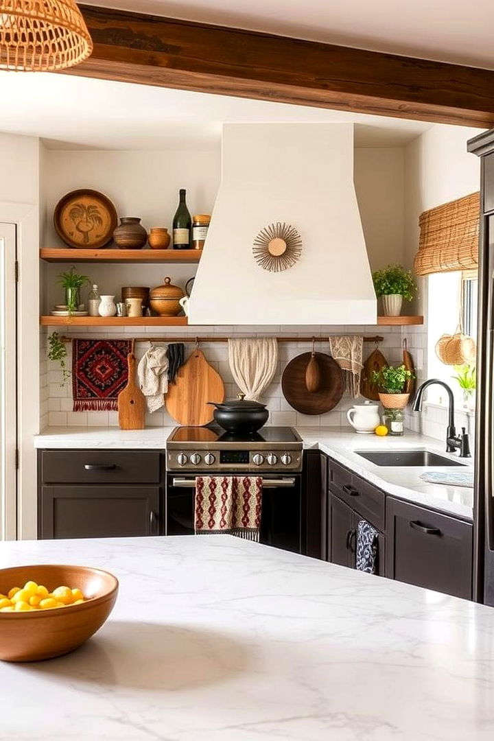 Bohemian Japandi Twist for Eclectic Flair - 22 Japandi Kitchen Ideas