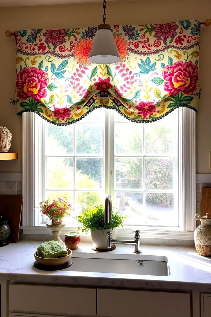 Bohemian Kitchen Valance Vibes - 22 Kitchen Valance Ideas