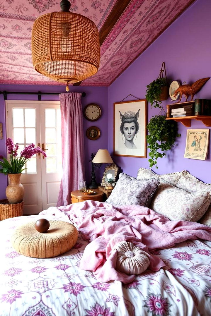 Bohemian Lilac Charm - 22 Lilac Bedroom Ideas