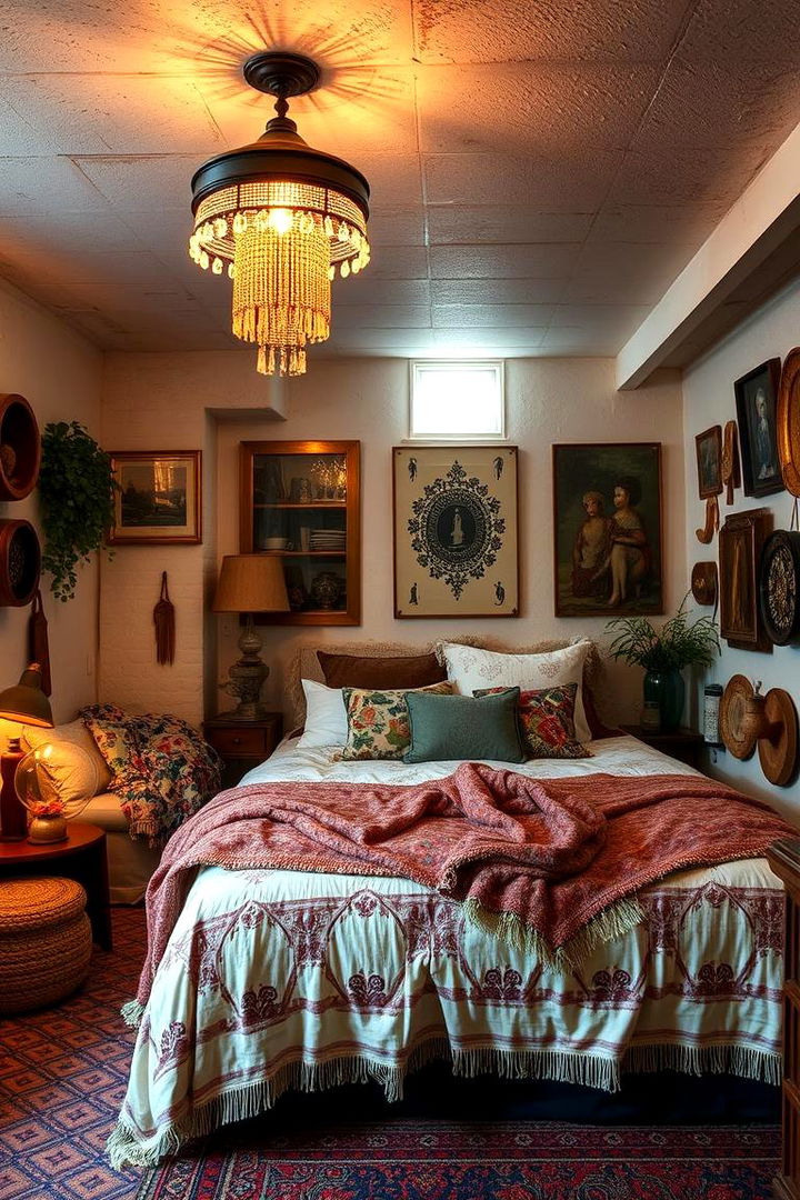 Bohemian Luxe Hideaway - 22 Basement Bedroom Ideas