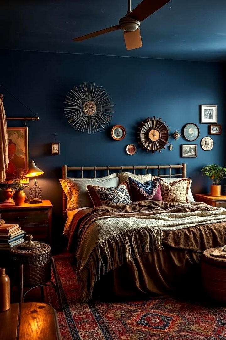 Bohemian Moody Blue - 22 Moody Blue Bedroom Ideas