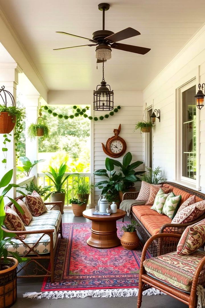 Bohemian Outdoor Retreat - 22 Covered Porch Ideas