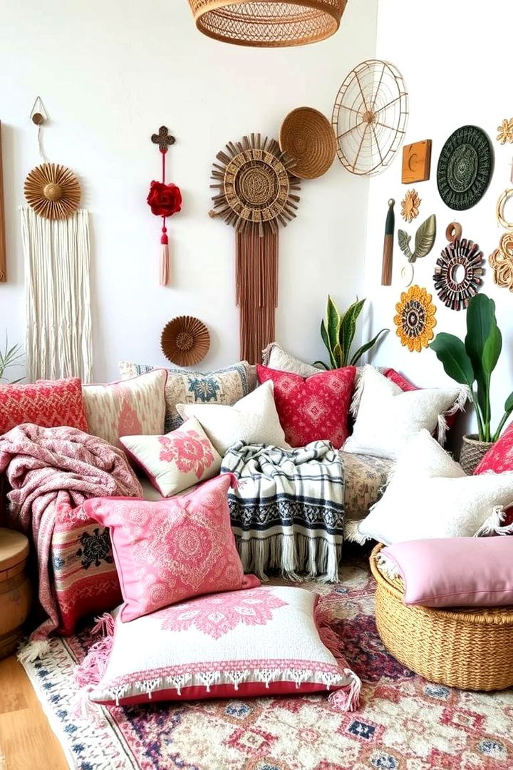 Bohemian Pastel Ambiance - 22 Pink and White Bedroom Ideas