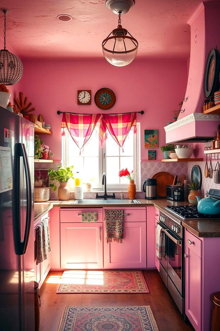 Bohemian Pink Vibes - 22 Pink Kitchen Ideas