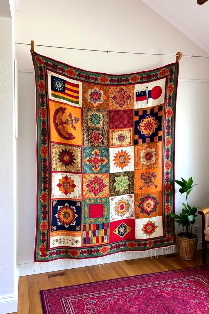 Bohemian Quilt Hangings - 22 Boho Wall Decor Ideas