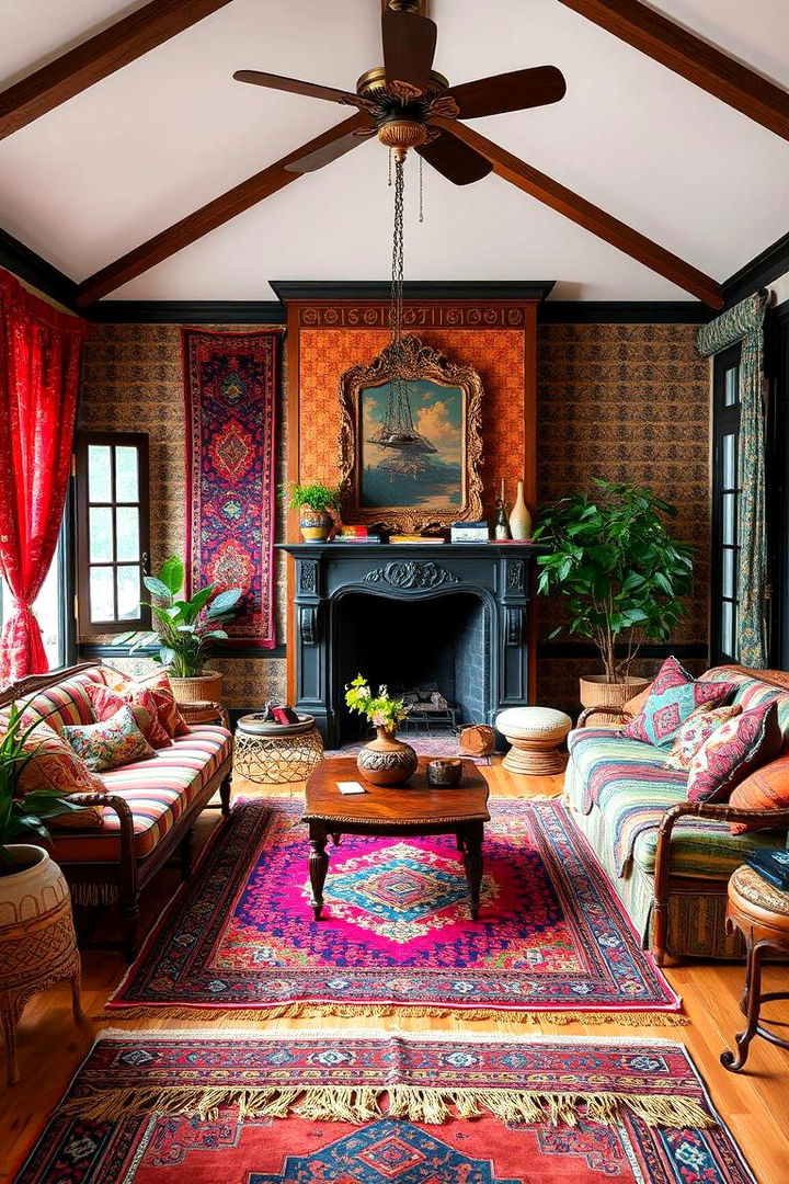 Bohemian Sanctuary - 22 Sunroom With Fireplace Ideas