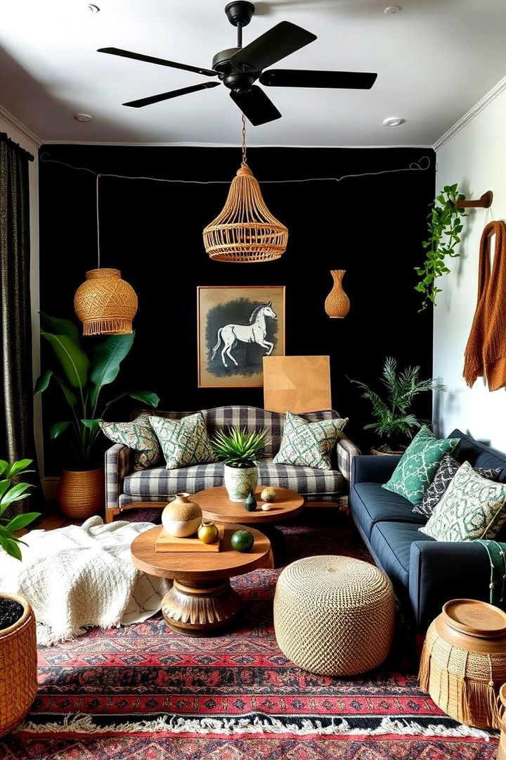 Bohemian Sophisticate - 22 Black and Green Bedroom Design Ideas