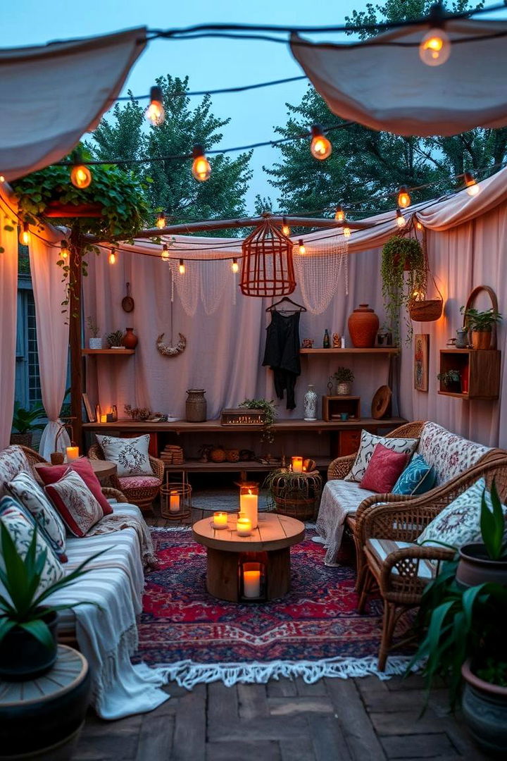 Bohemian Style Hideout - 22 Covered Patio Ideas
