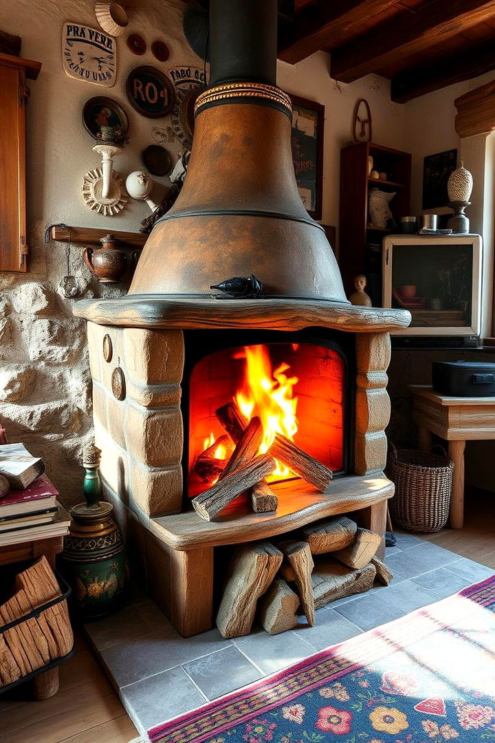 Bohemian Style Log Burner - 22 Log Burner Ideas