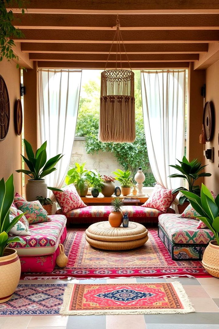 Bohemian Style Sanctuary - 22 Small Backyard Patio Ideas